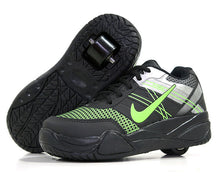 Carregar imagem no visualizador da galeria, Tenis infantil de rodinhas Nike roller preto e verde